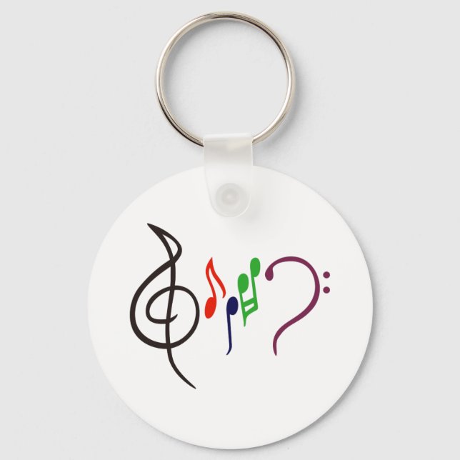 Abstract Music Logo Keychain (Front)