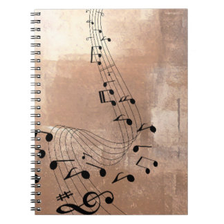 Abstract Music Notes Notebook