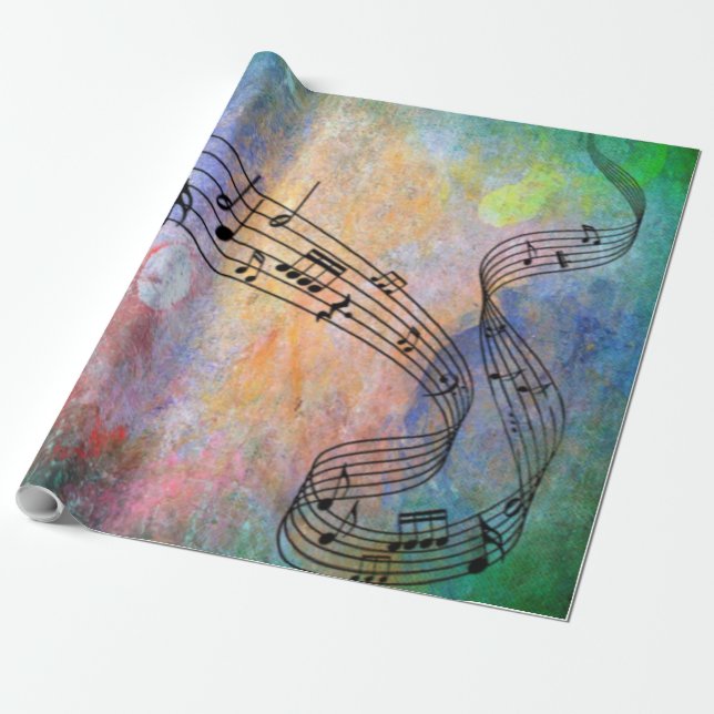 abstract music wrapping paper (Unrolled)
