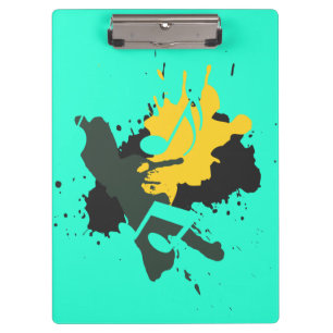 Abstract Musical Notes Clipboard