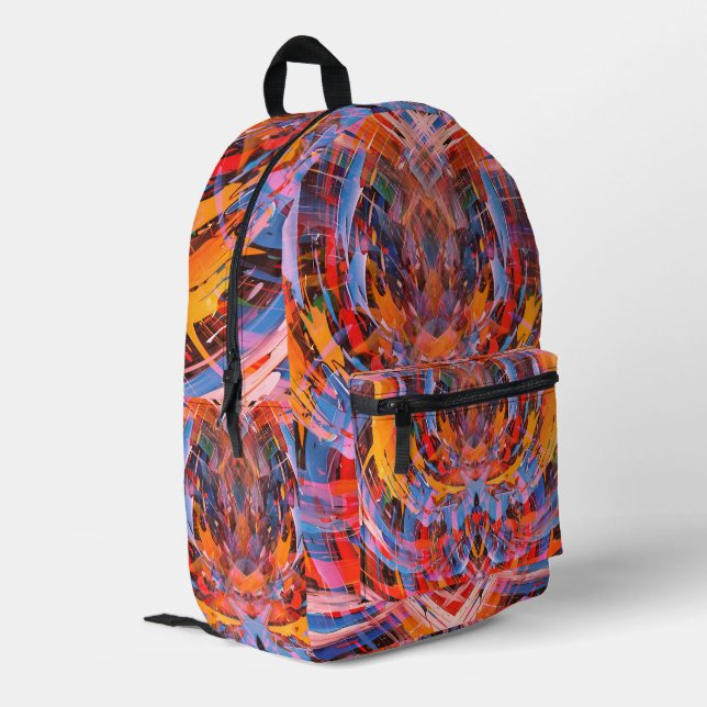 Abstract Mystical Fantasy Artwork Printed Backpack (Back Corner Left)