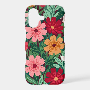 Abstract Naive Cosmos Flowers iPhone Cases
