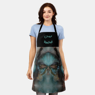 Abstract Native American Viking Mask Skull Apron