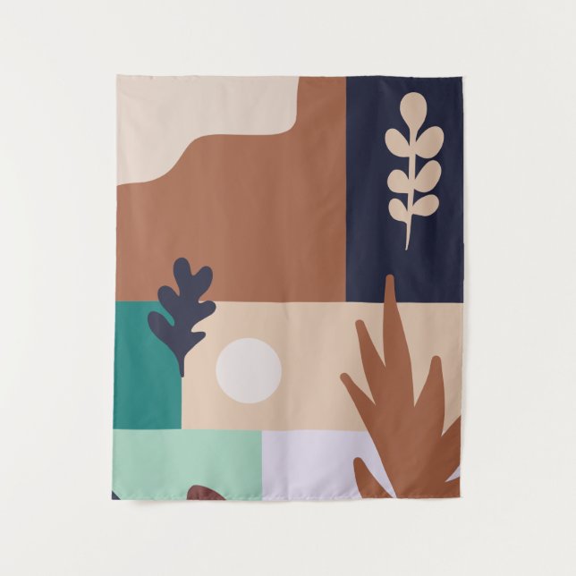 Abstract Nature Boho Landscape Tapestry (Front)