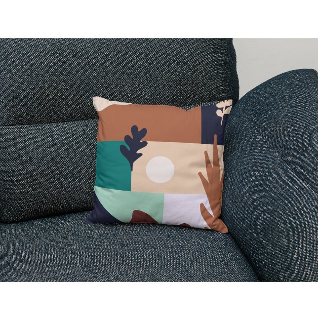 Abstract Nature Boho Landscape Throw Pillow (Creator Uploaded)
