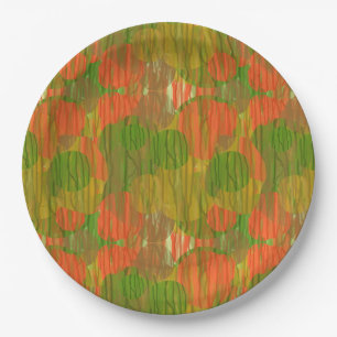Abstract nature camouflage pattern paper plate