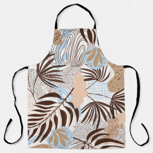Abstract Nature Exotic Plants Pattern Apron