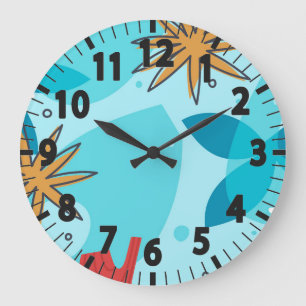 Abstract Nature Large Clock