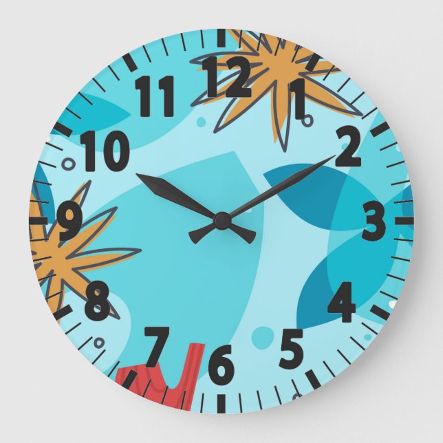 Abstract Nature Large Clock (Front)