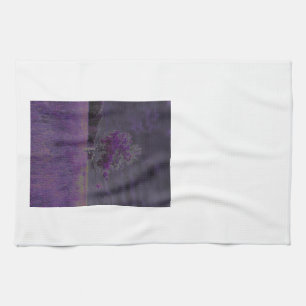 Abstract Nature Purple and Lavender Tree & Flowers Kitchen Towel