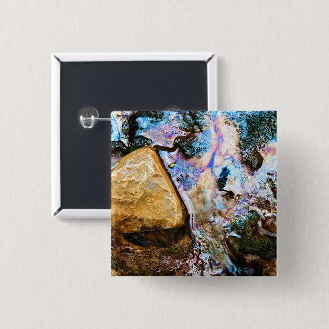 abstract nature still water button (Front & Back)