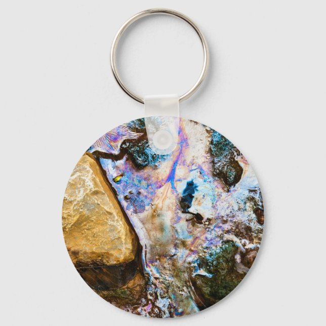 abstract nature still water keychain (Front)
