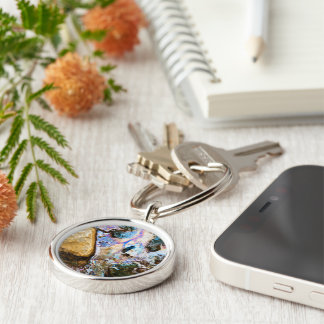 abstract nature still water keychain