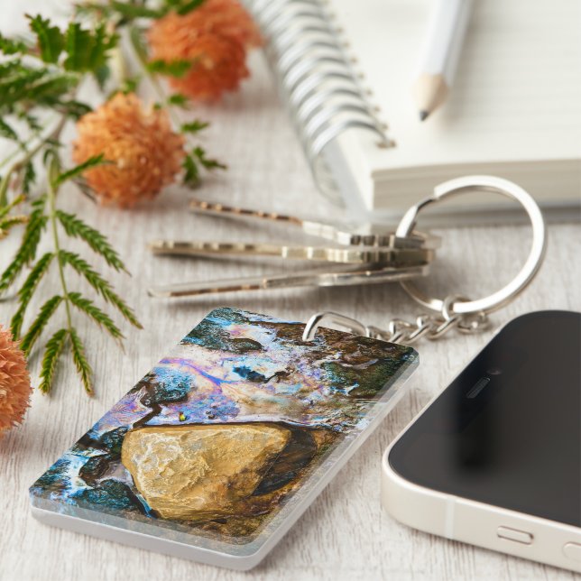 abstract nature still water keychain (Front Right)