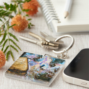 abstract nature still water keychain