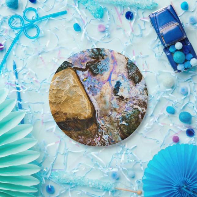 abstract nature still water paper plates (Party)