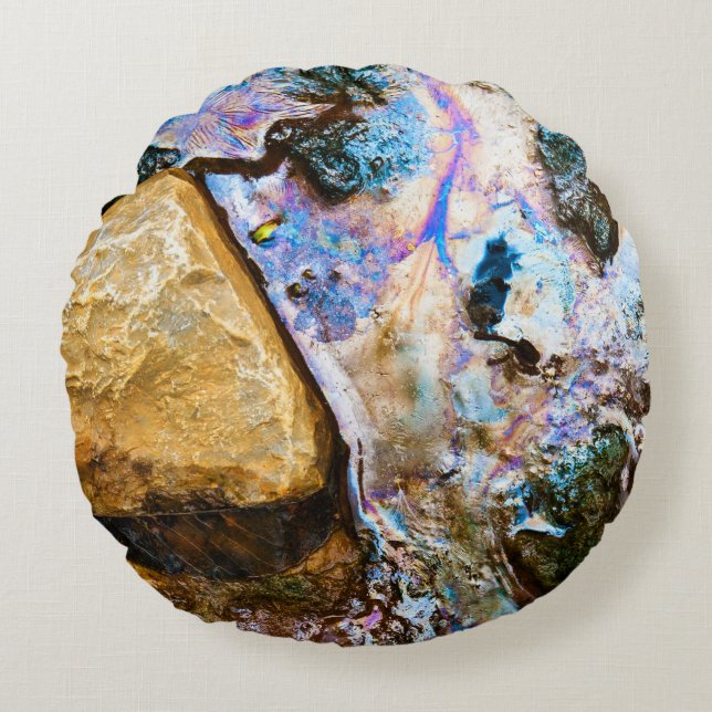 abstract nature still water round pillow (Front)