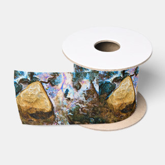 abstract nature still water satin ribbon