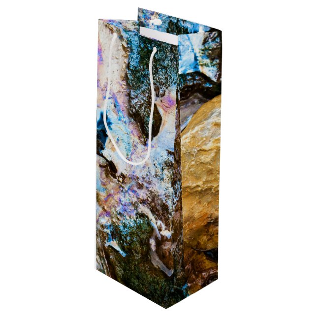 abstract nature still water wine gift bag (Front Angled)