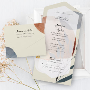 Abstract Nature Sunrise All In One Invitation