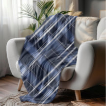 Abstract Navy Blue Plaid Chequered Pattern