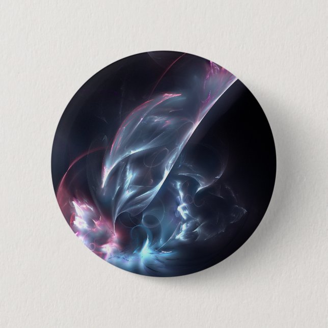 Abstract Nebula Blue and Purple 2 Inch Round Button (Front)