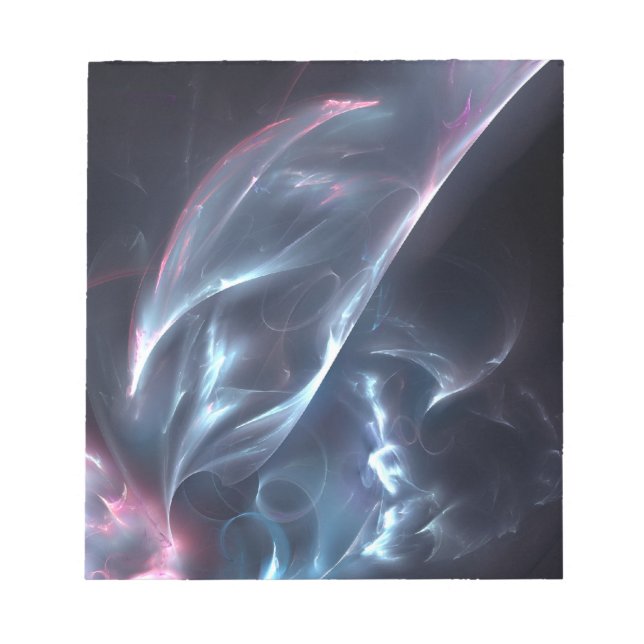 Abstract Nebula Blue and Purple Notepad (Front)