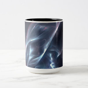 Abstract Nebula Blue and Purple Two-Tone Coffee Mug