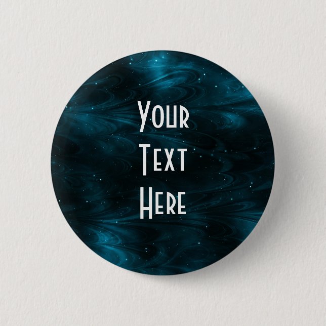 Abstract Nebula Texture - Blue 2 Inch Round Button (Front)