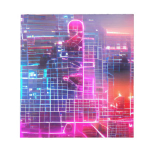 Abstract neon art  T-Shirt Notepad