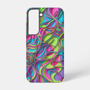 Abstract Neon Brain Network Samsung Cases