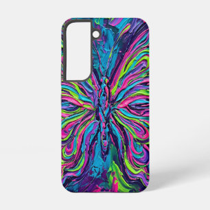 Abstract Neon Butterfly Wings Samsung Cases