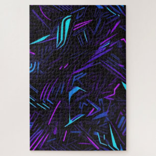 Abstract Neon Hard To Solve Jigsaw Puzzle