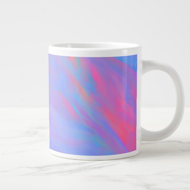 Abstract Neon Ink Flow Large Coffee Mug (Right)