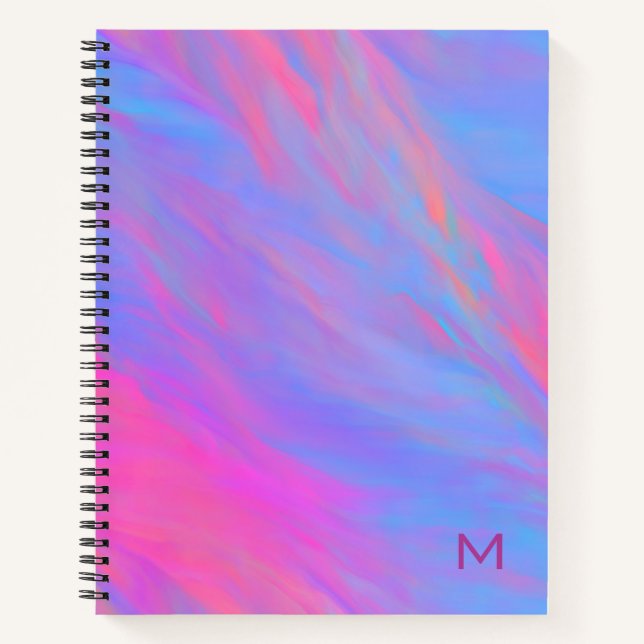 Abstract Neon Ink Flow Notebook (Front)