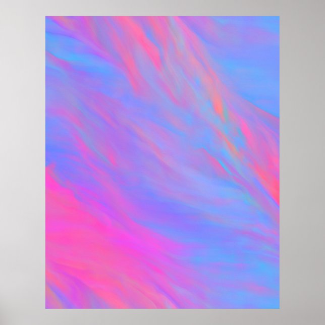 Abstract Neon Ink Flow Poster (Front)