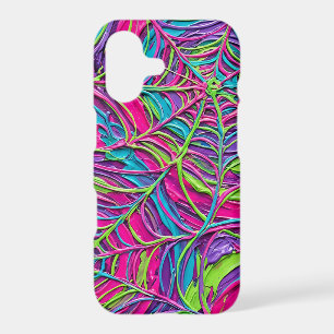 Abstract Neon Lace Spider Web iPhone Cases