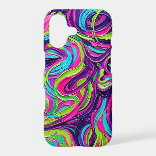 Abstract Neon Portrait Oil iPhone Cases