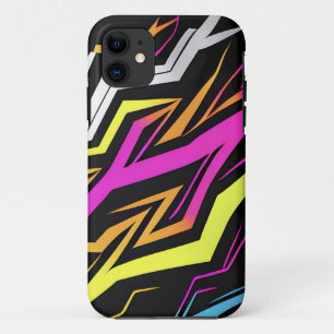 Abstract Neon Stripes iPhone 11 Case