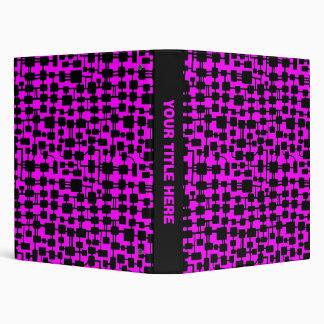 Abstract Network (1.0in) - Black with Magenta Binder