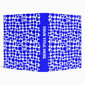 Abstract Network (1.0in) - Blue on White Binder