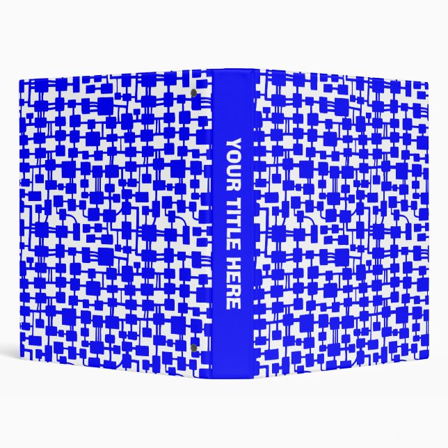 Abstract Network (1.0in) - Blue on White Binder (Background)