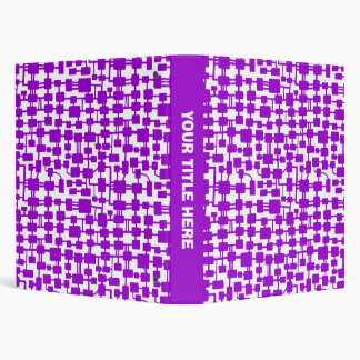 Abstract Network (1.0in) - Purple on White Binder