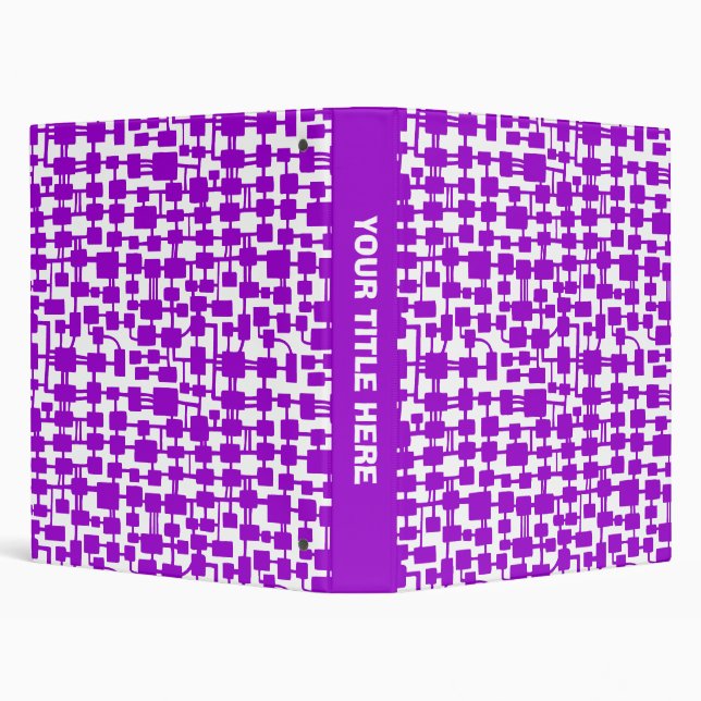 Abstract Network (1.0in) - Purple on White Binder (Background)