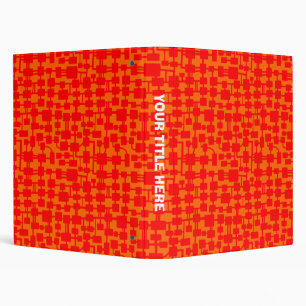 Abstract Network (1.0in) - Red and Orange Binder
