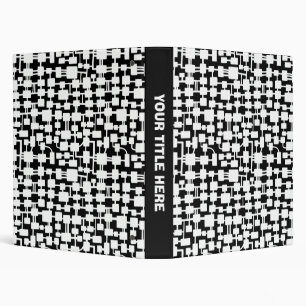 Abstract Network (1.0in) - White on Black Binder