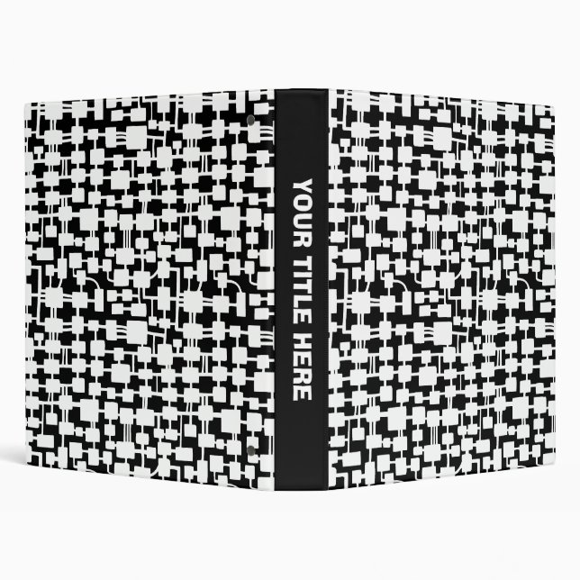Abstract Network (1.0in) - White on Black Binder (Background)