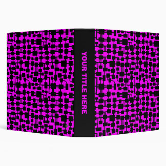 Abstract Network (1.5in) - Black on Magenta Binder