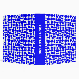 Abstract Network (1.5in) - Blue on White Binder