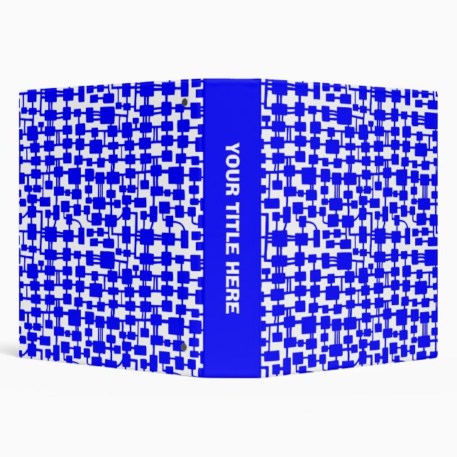 Abstract Network (1.5in) - Blue on White Binder (Background)